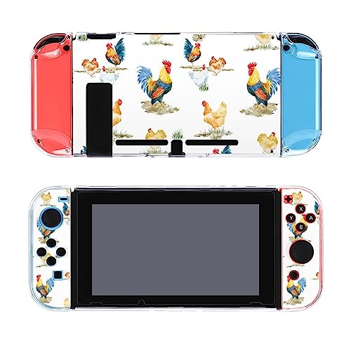 AoHanan Chickens and A Rooster Switch Screen Protector Cover Full Accessories Switch Game Case Protection Skin for Switch Console and Joy-Cons