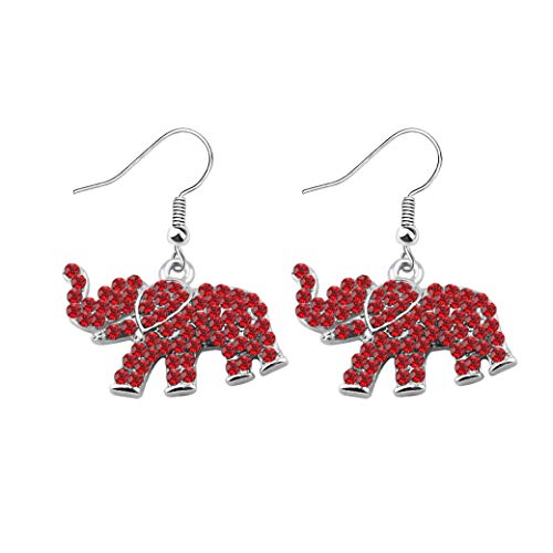 CHOORO Red Elephant Charm Bracelet Gift Greek Sorority (Red Elephant Earring)