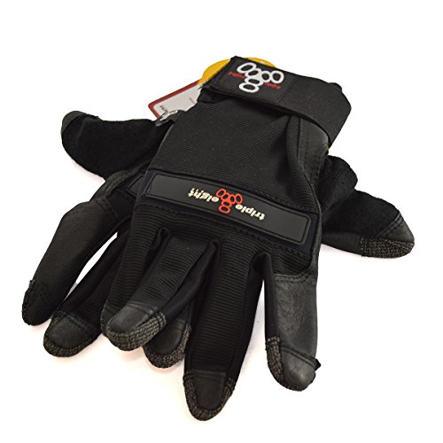 Triple Eight Downhill Longboard Slide Glove for Downhill Skateboarding (1-Pair), Black, Large/X-Large