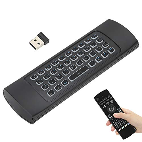 VINGVO Wireless Keyboard, Infrared Sensor Infrared Keyboard, Double Sides Keyboard with Remote Control 2.4G Backlight Gaming Pads for PC, Projectors, TV Boxes, Home Theater