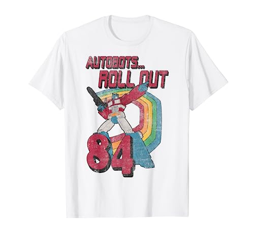 Transformers Autobots Retro Roll Out 84 Rainbow Stripe T-Shirt