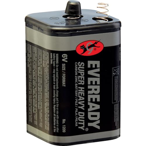 Eveready 1209 6 Volt Super Heavy Duty Lantern Battery Each