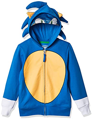 SEGA unisex child Sonic the Hedgehog Costume Hoodie Hooded Sweatshirt, Royal, 7 US