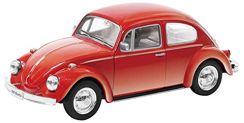 Kinsmart Red 1967 Classic Die Cast Volkwagen Beetle Toy with Pull Back Action for unisex
