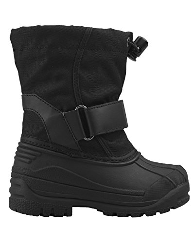 OAKI Kids Snow Boots for Girls and Boys - Youth & Toddler Boots Fur Lined, Waterproof, Insulated Cold Rating -30˚| Stealth Black, 2Y US Little Kid
