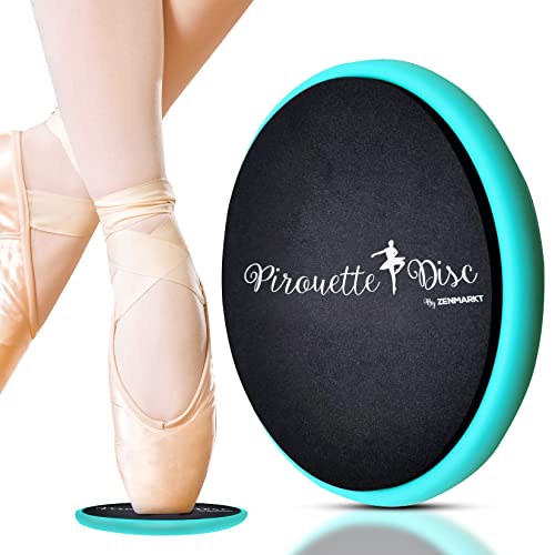 Ballet Pirouette Disc for Dancers - Portable Turn Disc for Dancing on Releve, Gymnastics and Ice Skaters - for Better Pirouette Technique, Releve, Turns and Dance Spinning (Sky Blue)