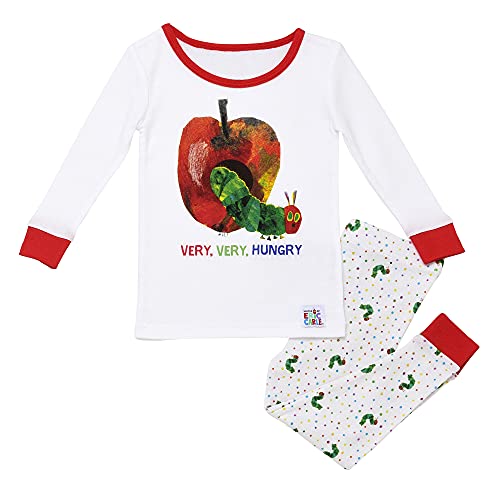 Baby Starters The Very Hungry Caterpillar 2-Piece Snug Fit Kids Pajamas (Cotton, White and Red, 4T)