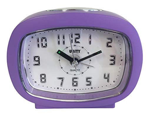 Unity Beep LED Light Alarm Clock, Purple, 3.5' x 3' x 1.77'