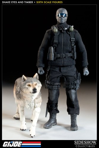 Sideshow Collectibles - G.I. Joe Action Figure Snake Eyes & Timber 30 cm