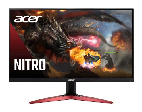 Acer Nitro 23.8' Full HD 1920 x 1080 PC Gaming IPS Monitor | AMD FreeSync Premium | 180Hz Refresh | Up to 0.5ms | HDR10 Support | 99% sRGB | 1 x Display Port 1.2 & 2 x HDMI 2.0 | KG241Y M3biip
