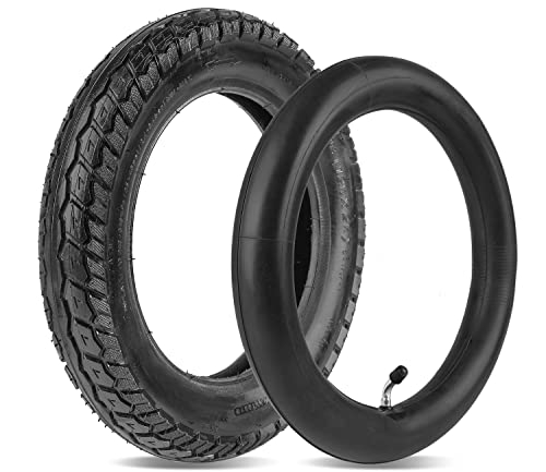 Heavy Duty 12.5x2.25 (12-1/2 x2-1/4) Tire & Inner Tube Set with Angled Valve Stem for Electric Scooters Razor Pocket Mod, Currie, Schwinn, GT, IZIP, eZip