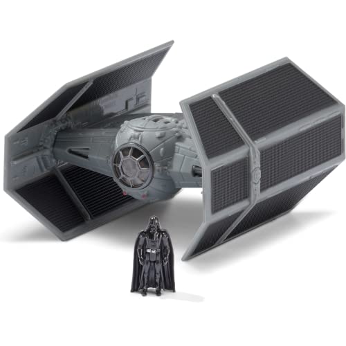 STAR WARS Micro Galaxy Squadron Starfighter Class Darth Vader’S TIE Advanced - 5-Inch Vehicle with 1-Inch Micro Figure,Black