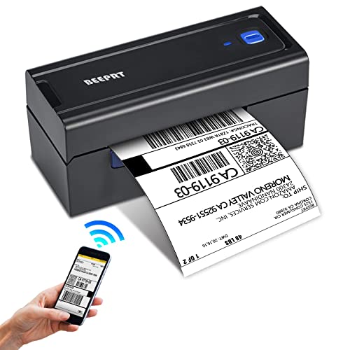 Beeprt Bluetooth Shipping Label Printer - Wireless 4x6 Thermal Label Printer for Shipping Packages, Desktop Label Printer Compatible with Shopify, Ebey, Amazon, Etsy, FedEx, UPS, Small Business