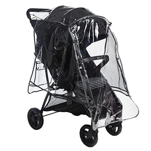 Graco Universal Baby Stroller Plastic Rain Cover & Weather Shield, Lightweight Waterproof Weathershield, Clear Vinyl Infant Car Seat Carriage Umbrella, Winter Snow Wind Protection Travel Accessories