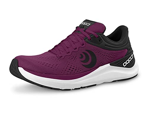 Topo Athletic Women's Ultrafly 4 Comfortable Lightweight 5MM Drop Road Running Shoes, Athletic Shoes for Road Running, Wine/Black, Size 9