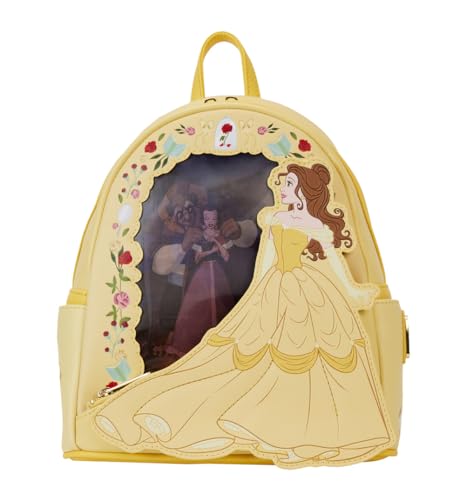 Loungefly Disney Beauty and the Beast Princess Series Lenticular Double Strap Shoulder Bag