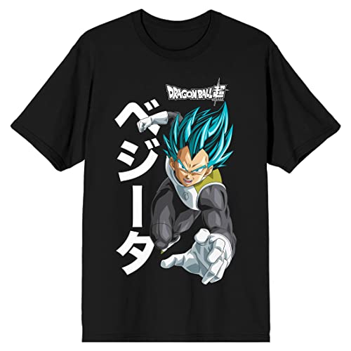 Dragon Ball Super Saiyan Vegeta Men's Black T-Shirt-XL