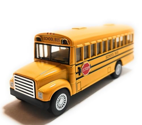 KiNSMART KiNSFUN Yellow School Bus 5' Die Cast Metal Model Toy Car