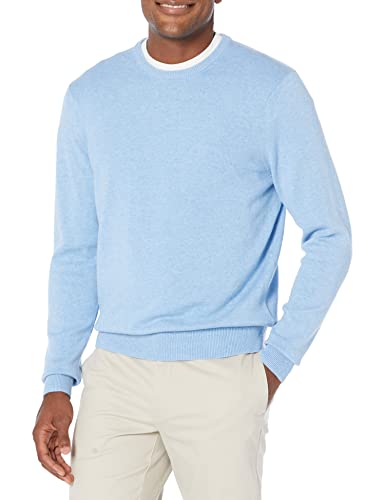 Amazon Essentials Men's Crewneck Sweater (Available in Big & Tall), Light Blue Heather, X-Large