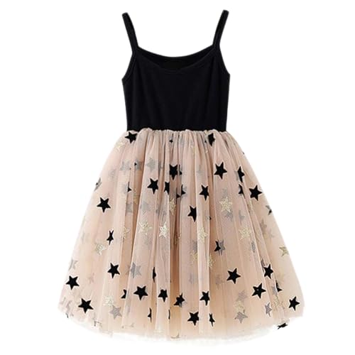 NNJXD Little Girl Summer Sleeveless Princess Dress,Infant Toddler Princess Party Tulle Sundress 4-5 Years Tulle-Black