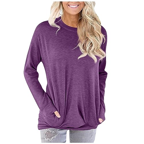 Half Sweaters for Women Crop Top Halter Tops for Women Chambray Shirt Women Long Tunic Tops for Women Mesh Shirt Vest Tops for Women Women's Linen Tunics Referee Shirt Womens (Purple, Xx-Large)