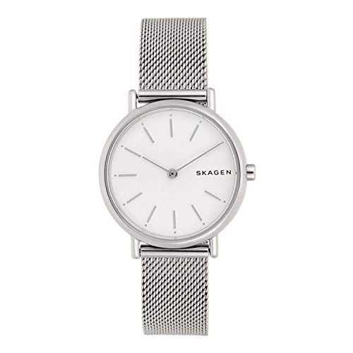 Skagen Women's Signatur Lille Two-Hand Silver Stainless Steel Mesh Band Watch (Model: SKW2692)
