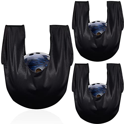 3 Pack Bowling Ball Seesaw Washable Bowling Ball Towel Black Bowling Ball See Saw Giant Bowling Ball Polisher Bowling Polisher Bag for Bowling Ball Cleaning