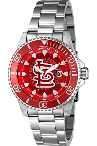 Invicta Men's 43479 MLB St. Louis Cardinals Quartz Red, Silver, White Dial Watch