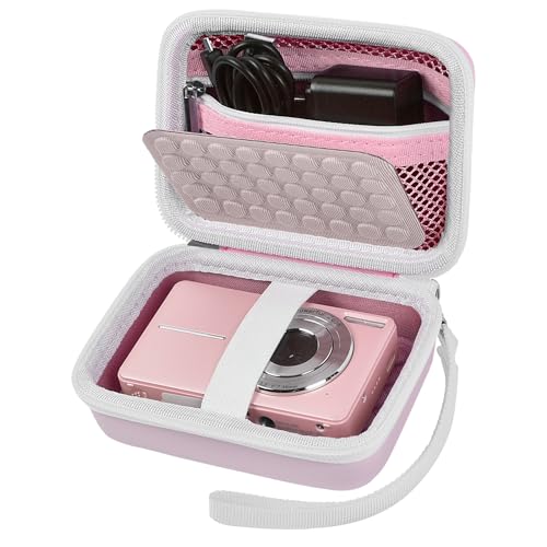 Boobowl Digital Camera Case Compatible with Yifecial/for EROOLU/for VAHOIALD/for Kaisoon/for Kodak Pixpro/for Canon PowerShot ELPH 180 190/ for Sony DSCW800 DSCW830 Kids Cameras (Pink)