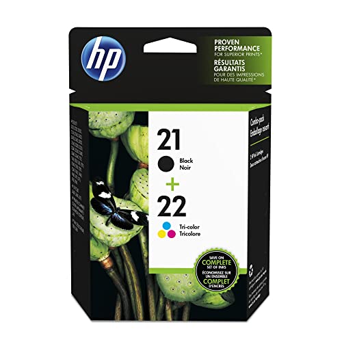 HP 21 | 2 Ink Cartridges | Black, Tri-color | C9351AN, C9352AN