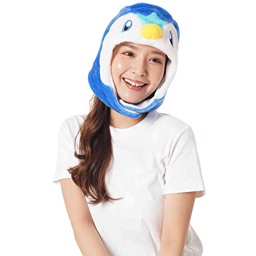 SAZAC Kigurumi Hat -Pokemon - Piplup - Cozy Costume Beanie Cap - Adult Size Blue