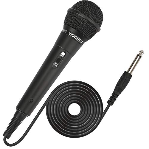 YIOWNER Wired Microphone, Karaoke Microphone, Handheld Microphone for Singing, Mic Karaoke with 2.5m Cable, Vocal Dynamic Mic for Speaker, AMP, Mixer, DVD