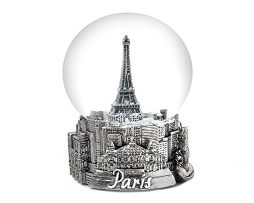 Zizo Paris France Eiffel Tower Snow Globe 65mm