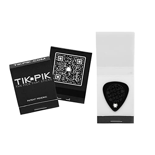 TIK PIK 3-Pack Celluloid Picks | As Seen On Shark Tank | Thin 0.46mm, Black 3-Pack