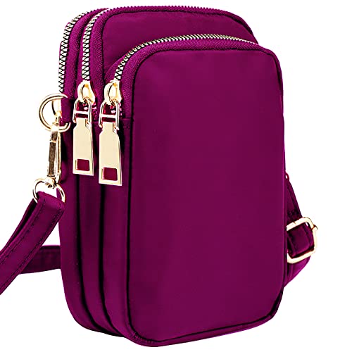 LassZone Women Crossbody Bags Zipper Waterproof Nylon Wallet Cellphone Purse Ladies Shoulder Bag Wristlet Handbag