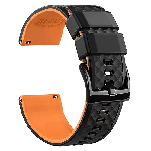 Ritche 24mm Silicone Watch Bands Quick Release Rubber Watch Bands for Men, Valentine's day gifts for him or her