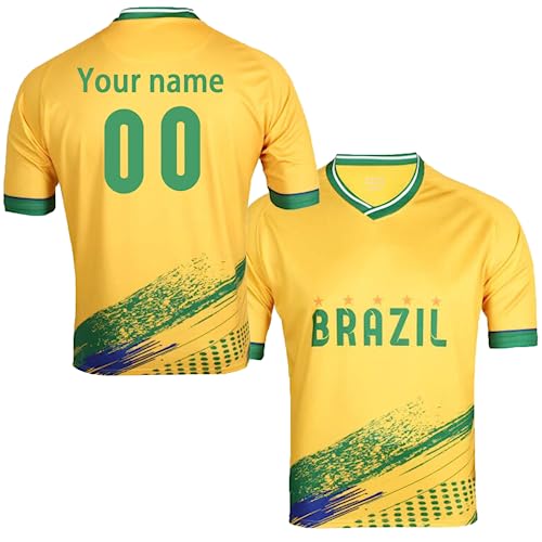Custom Soccer Jersey for Brazil Argentina Soccer Shirt for Men Women Brazil Jersey