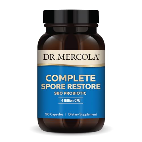 Dr. Mercola Complete Spore Restore, 90 Servings (90 Capsules), SBO Probiotic, 4 Billion CFU, Dietary Supplement, Supports Healthy Immune Function, Non-GMO