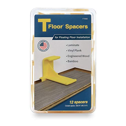 Tfloor Laminate Flooring Spacers : for Installing Laminate Wood, Vinyl Plank, Engineered Hardwood, LVT, Bamboo, Subfloor Panels, or Any Floating Floor Material. Made in The USA.