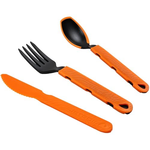 Jetboil TrailWare Backpacking and Camping Utensil Set, Extendable Fork, Knife and Spoon