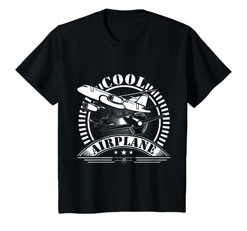 Kids Cool Airplane T-shirt For Boys Girls Kids Youth Children