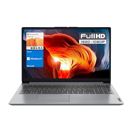 LENOVO IdeaPad 1 Laptop, 15.6” FHD Display, Intel Celeron N4500 Processor, 20GB RAM, 1TB SSD, SD Card Reader, Numeric Keypad, HDMI, Wi-Fi 6, Windows 11 Home, 1 Year Office 365, Grey