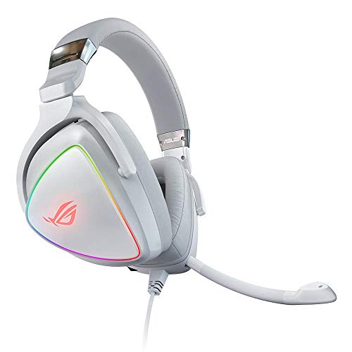 ASUS RGB Gaming Headset ROG Delta | Hi-Res ESS Quad-DAC, Circular RBG Lighting Effect | USB-C Connector for PCs, Consoles, and Mobile Gaming | Gaming Headphones with Detachable Mic (Renewed)