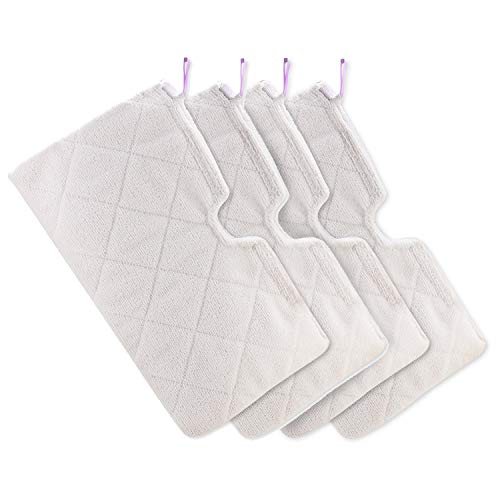 4 Pack Steam Mop Replacement Pads, Machine Washable Easy Cleaning Pads, Microfiber Steamer Pads for Shark Steam Pocket Mop S3500 Series S3501 S3601 S3550 S3901 SE450