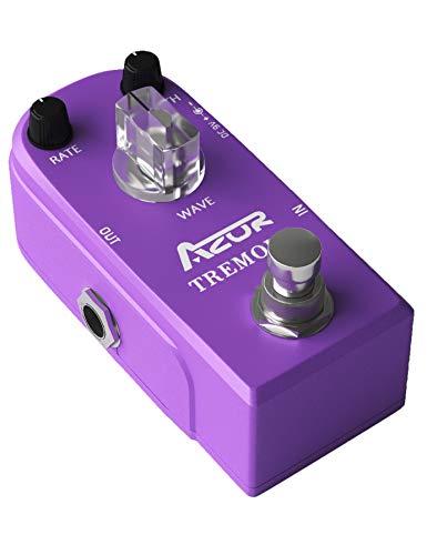 AZOR Tremolo Guitar Effect Pedal Analog Tremolo Pedal for Electric Guitar True Bypass Aluminium alloy case