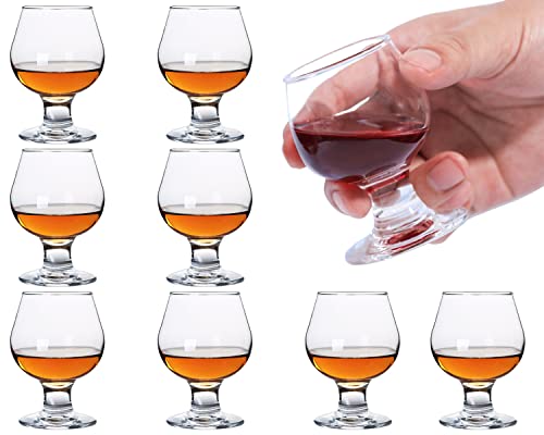 Glsairy Cute Shot Glasses Small Brandy Snifters Set of 8 | Cognac glasses | Port Glasses | Tequila Glasses(1.75 oz | 50ml)