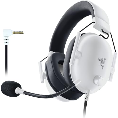 Razer BlackShark V2 X Gaming Headset: 7.1 Surround Sound - 50mm Drivers - Memory Foam Cushion - for PC, Mac, PS4, PS5, Switch - 3.5mm Audio Jack - White