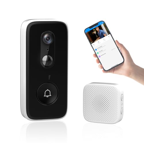 JOOAN Doorbell Camera Video Doorbell Wireless WiFi with Chime [Free Cloud Record & Rechargeable Battery] HD 3MP Smart Doorbell 2 Way Audio, Night Vision,Detection and Alert,AI Human Detection