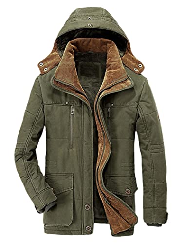 Winter Jacket Men Warm Thick Windbreaker Fleece Cotton-Padded Parkas Military Overcoat Clothing military 4XL