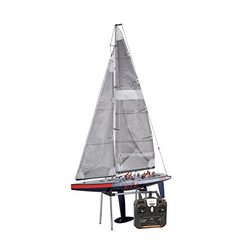 Kyosho 40042S-B Fortune 612 III Ready Set RC Sailboat Vehicle, 612 mm, Blue/Red/White